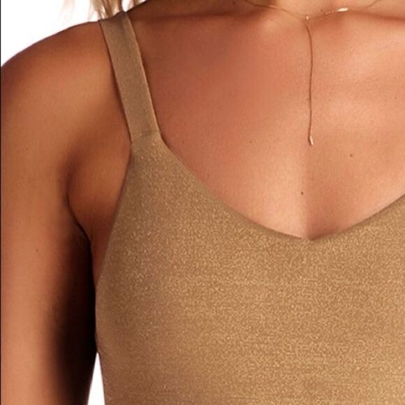 Vitamin A Swim Leah High Cut One Piece Bronze Metallic Swimsuit, Women’s 10 - Picture 13 of 16